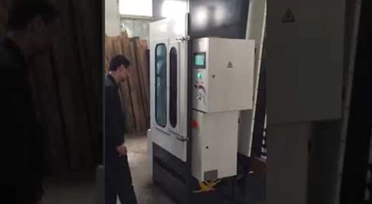 Glass Automatic Sand Blasting Machine HSP Video
