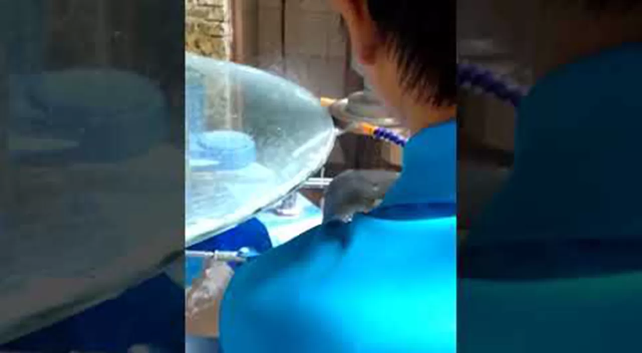 Glass Special Shape Grinding Maching HSS-151 Video