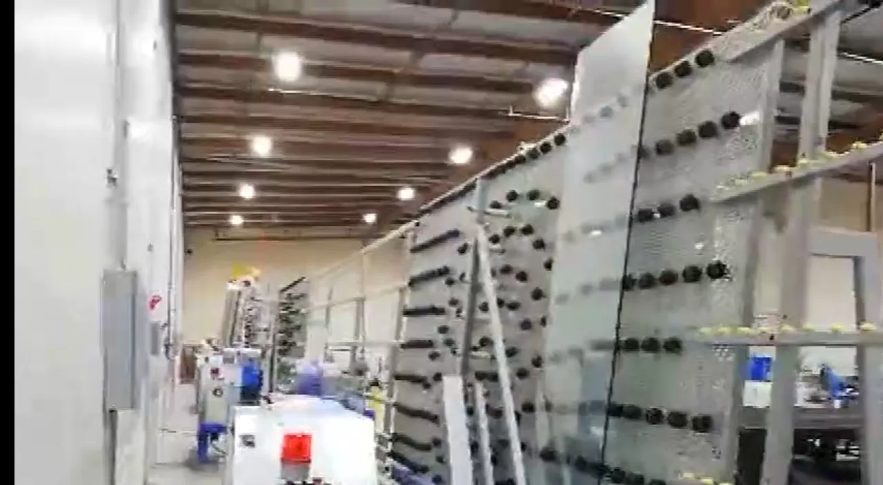 Hiseng Glass Straight Line Edging Machine Production Line in the US